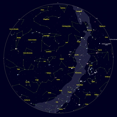 Evening Sky Map